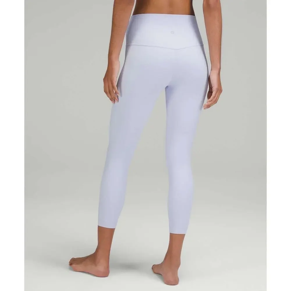 Lululemon Align High‎ Rise Crop Leggings Pastel Blue 12 Yoga Workout Athleisure